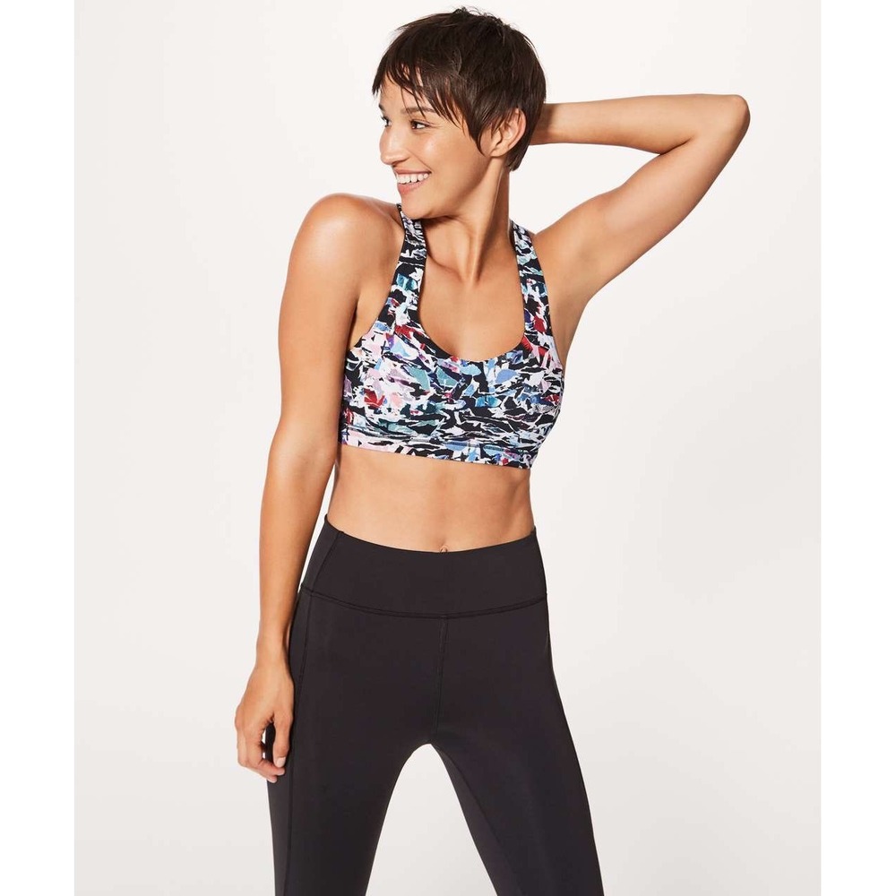 Lululemon Free To Be Serene Bra 6 Culture Clash Multi Strappy Yoga Sports Bra